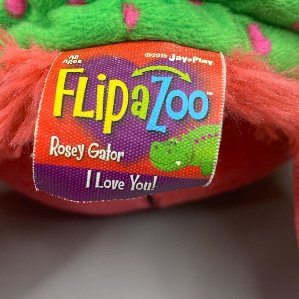 Flip A Zoo 2 in 1 Plush Rosey Gator Boo Boo Bear - Picture 4 of 7